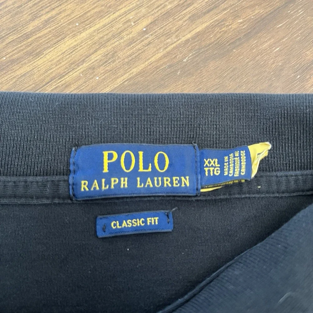 Polo Ralph Lauren Classic Fit Men's 2XL Flesh Pony Black Long Sleeve SOFT